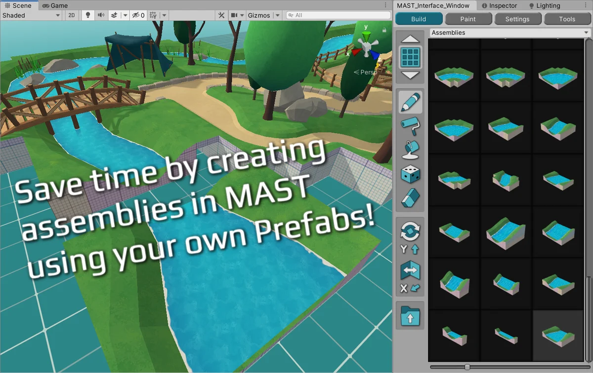 The MAST build tool placing modular pieces