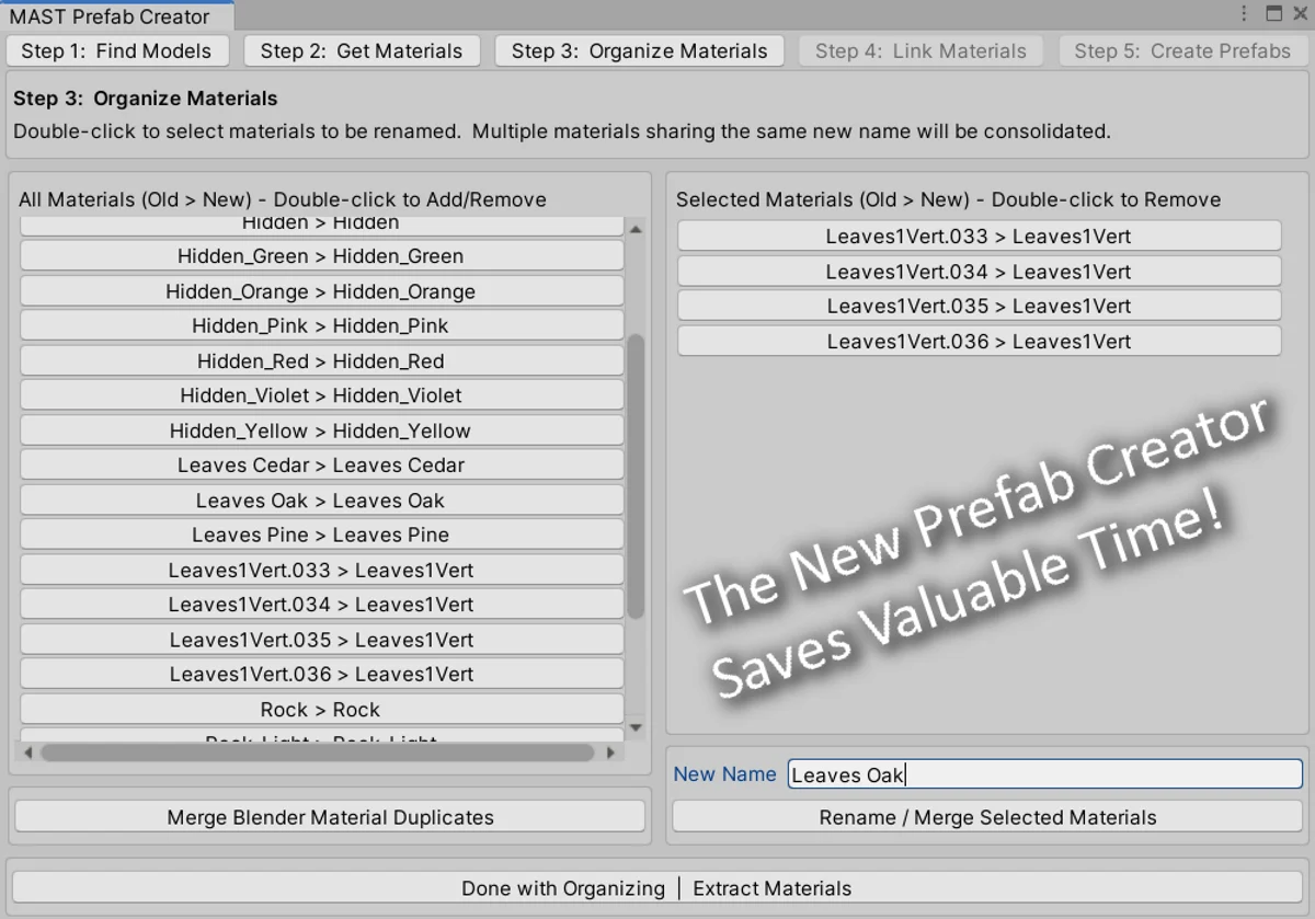 MAST prefab creator
